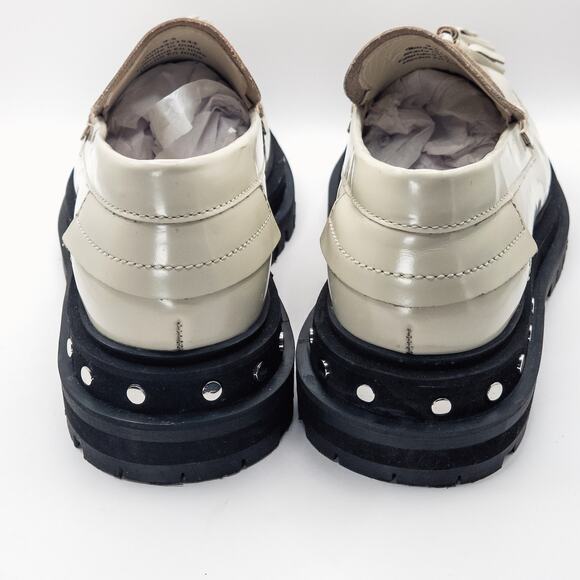 Free People Women’s Teagan Loafers Light Academia Minimalist Cream Platform 9.5 - Picture 3 of 14